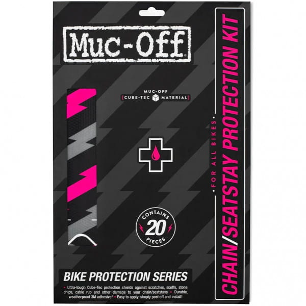 Frame and chainstay protector - Bolt/Pink