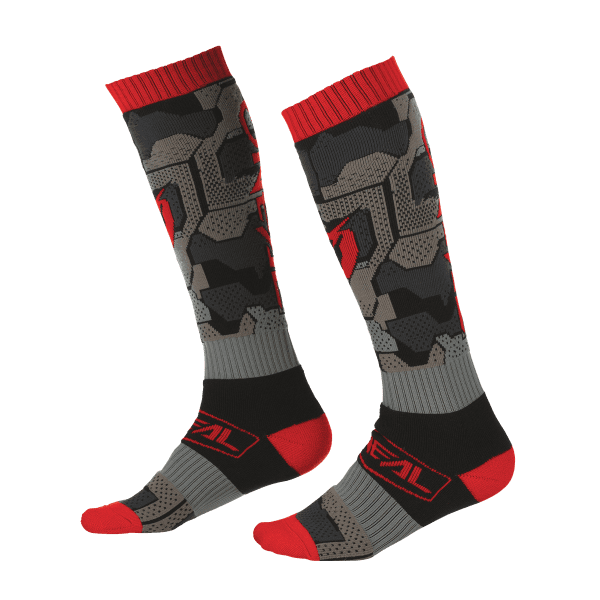 Pro MX Socks Camo V.22 - Black / Red
