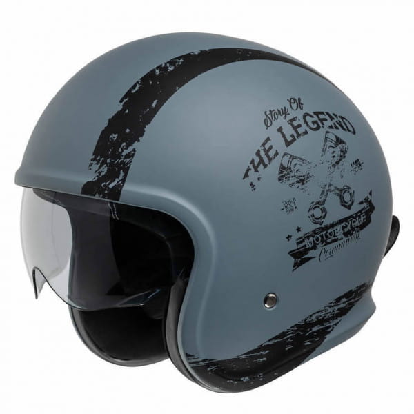Jet helm iXS880 2.0 - grijs mat-zwart