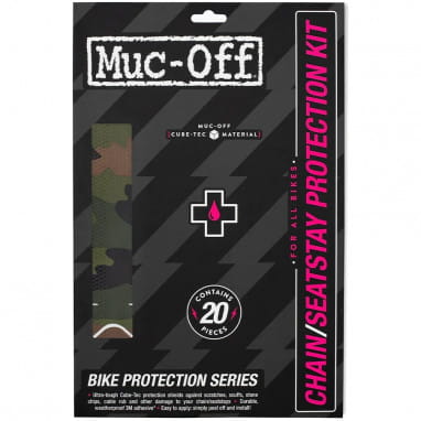 Frame and chainstay protector - camo black/green
