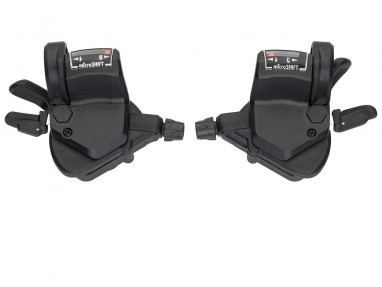MTB Thumb-tap shifter set Pair Shimano 3x9 speed - black