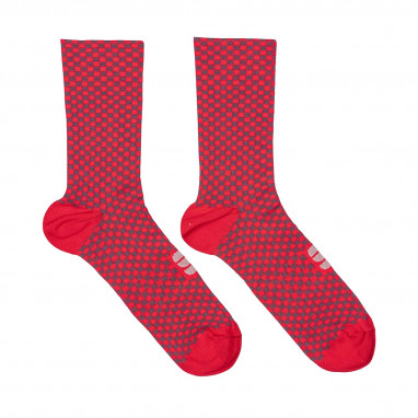 Checkmate Socks - Chili Red Mauve