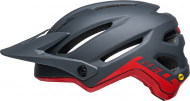 4FORTY MIPS® Bike Helmet - matte/gloss gray/red