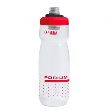 Bottiglia per bere Podium 710 ml - Trasparente / Rosso