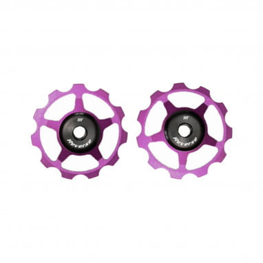 Aluminum pulley set for Colab chain tensioner - purple