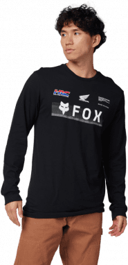 T-shirt à manches longues Fox X Honda Premium - Noir