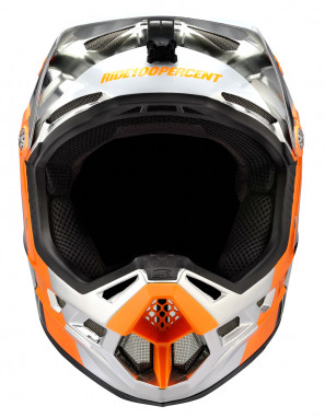 Aircraft Downhill Helm Chrome Orange