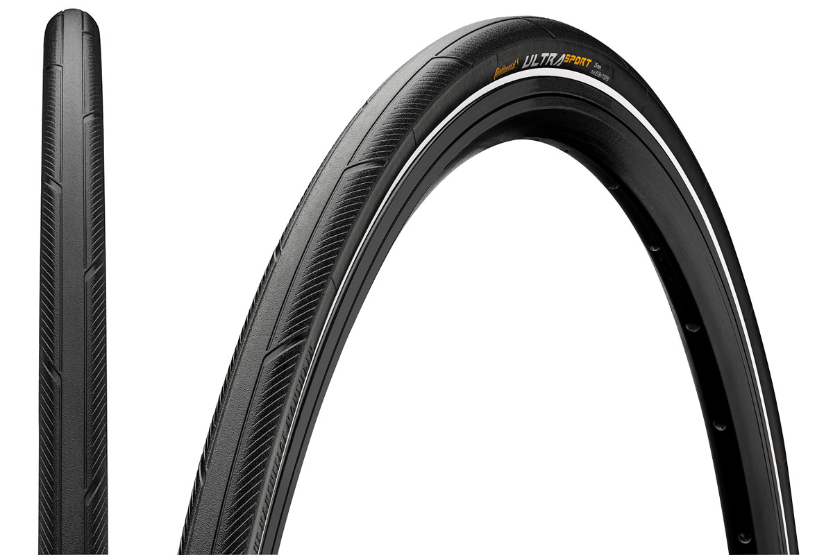 Continental Ultra Sport III - Folding Tire - 700x23C Inch - Black/White ...