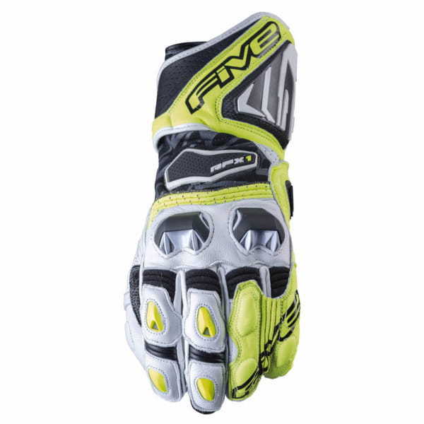 Glove RFX1 - white-yellow fluo