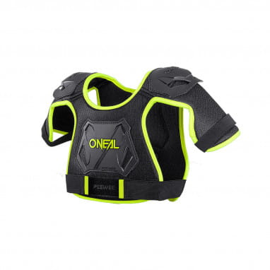 Peewee Chest Guard - Kids Chest Guard - Black/Neon Yellow
