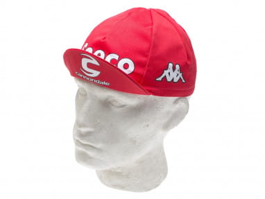 Vintage Cycling Cap - Saeco / Kappa / Cannondale - rot