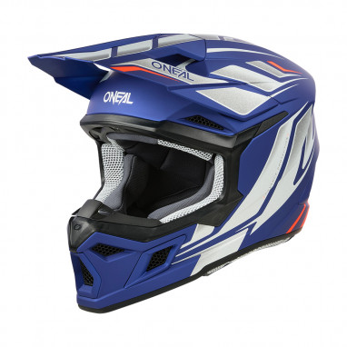 3SRS Casco juvenil VERTICAL azul/blanco/rojo