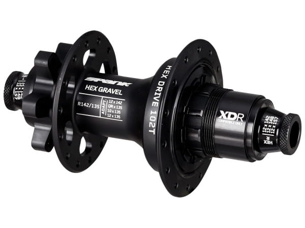 HEX Gravel R135/142 XDR Hub - 102T - 28 Loch - Hinterradnabe