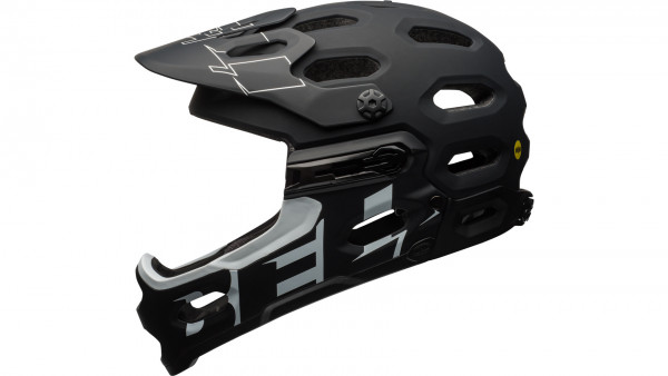 Bell SUPER 3R - MIPS - Fullface Helm - Black/White