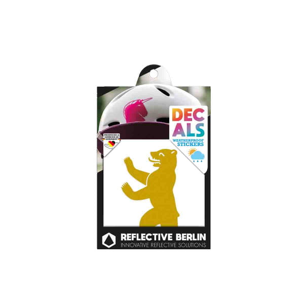 Reflecterende sticker - Berlijn beer - goud