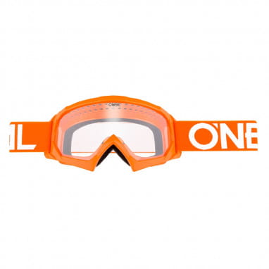 B10 Solid Goggles Klar- Kinder - Orange/Weiss