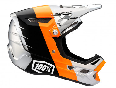 Aircraft Downhill Helm Chrome Orange