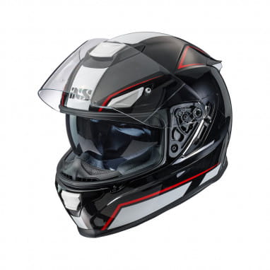 315 2.1 Motorcycle helmet black white red