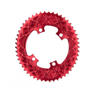Shimano Road chainring - Oval - 110 BCD 4-hole - red