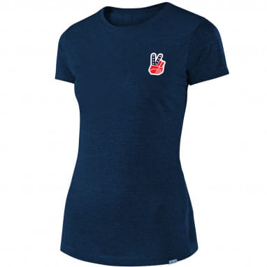 Peace & Wheelies - Damen T-Shirt - Heather Navy - Blau
