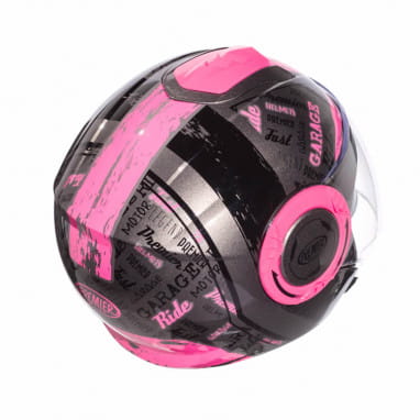Jethelm Cool RD 18 - schwarz-grau-pink