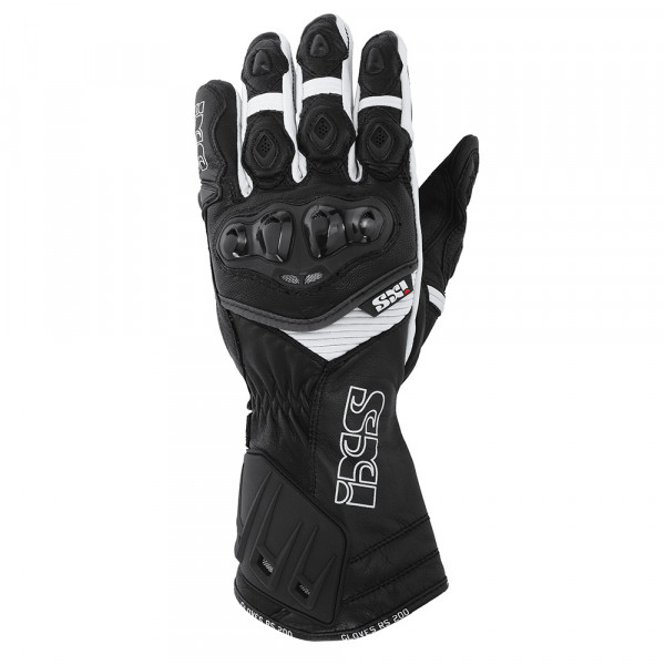 RS-200 motorcycle glove black white