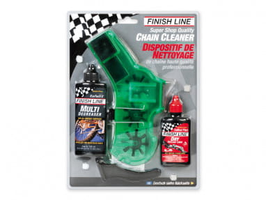 Chain cleaning device set incl. degreaser + chains
