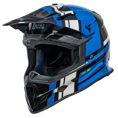 Motocrosshelm iXS361 2.3 schwarz-blau-grau