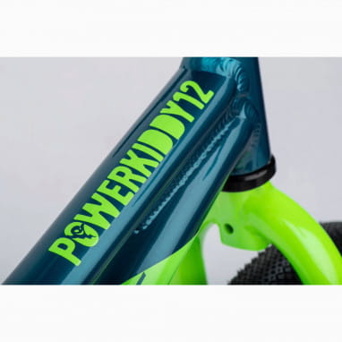 Powerkiddy 12 - Vuil blauw/metallic lime - glanzend