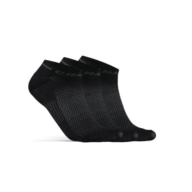 Core Dry Shaftless Socken 3-Pack - Schwarz