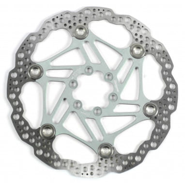 Floating disc brake rotor - silver