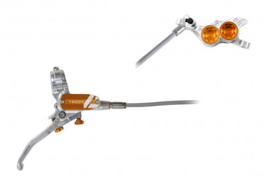 Tech 4 E4 Scheibenbremse Stahlflexleitung - silber / orange