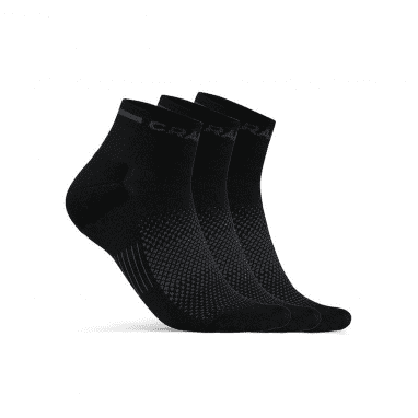 Core Dry Mid Socken 3-Pack - Schwarz
