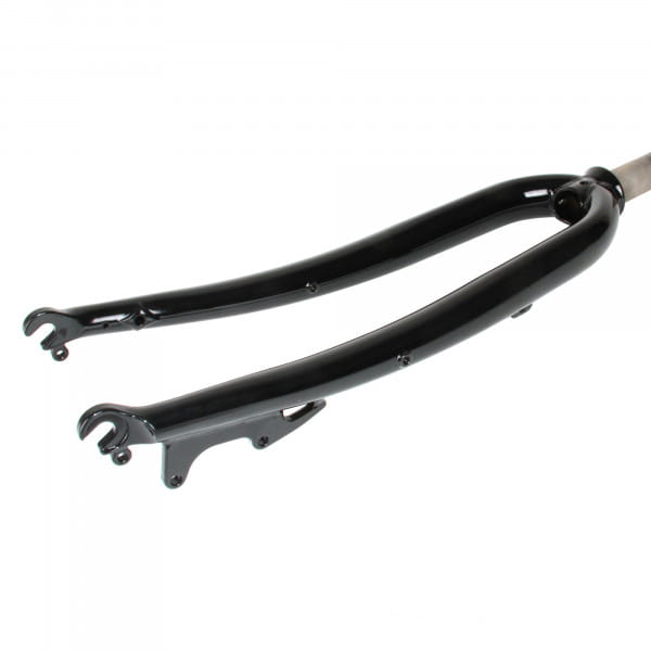 Trekking disc fork 1 1/8'' A-Head - with light cable hole & lowrider eyelets - black