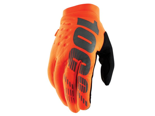 Brisker thermal gloves - orange/black