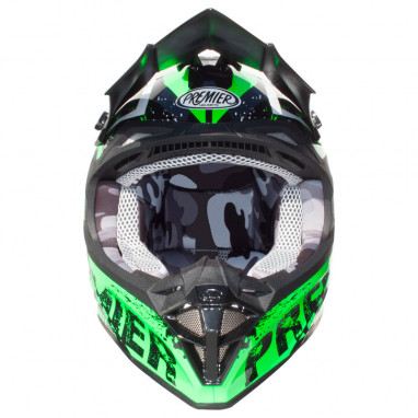 Motocrosshelm Exige ZX7 - grün-schwarz-weiss