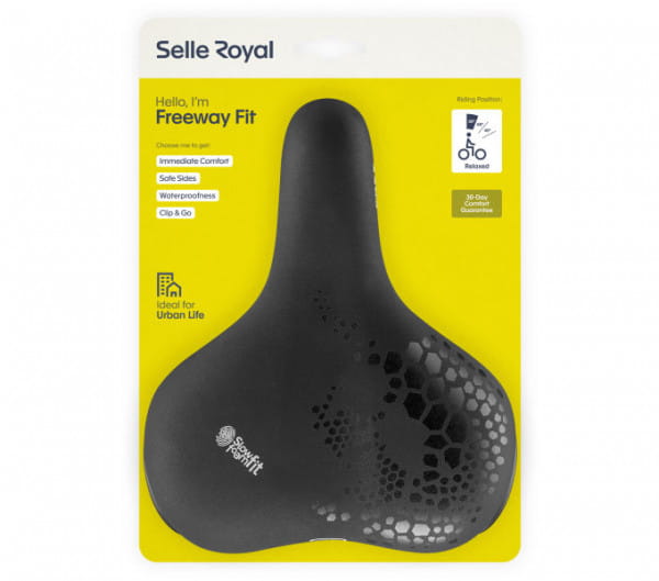 Freeway Fit Urban Relaxed bicycle saddle - black