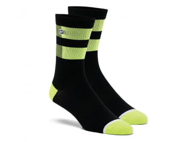 Chaussettes Flow - Black / Fluo Yellow