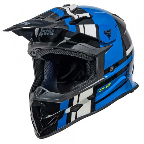Casco de motocross iXS361 2.3 negro-azul-gris