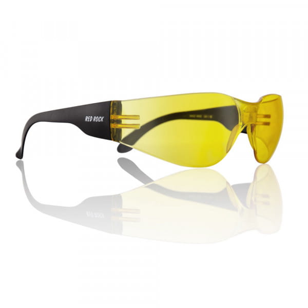 Brille schwarz - Gläser gelb