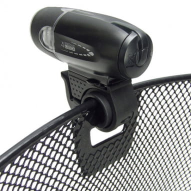 KLICKfix VR basket Uni with lamp clip - black