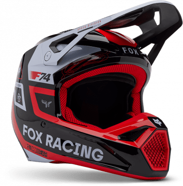 Casco V1 Race Spec - Rosso fluorescente