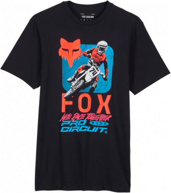 T-shirt à manches courtes Fox X Pro Circuit Premium - Noir