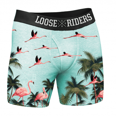 Boxer shorts ''Flamingos'' - Blue/Pink