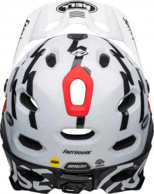 SUPER DH Spherical bike helmet - matte/gloss black/white fasth.