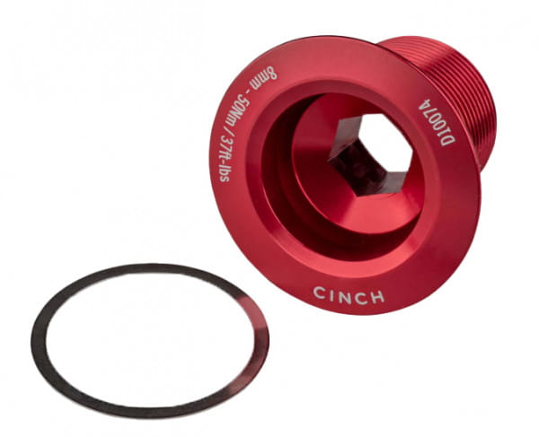 Cinch NDS Crank Arm Schroef M18 - Rood Glimmend