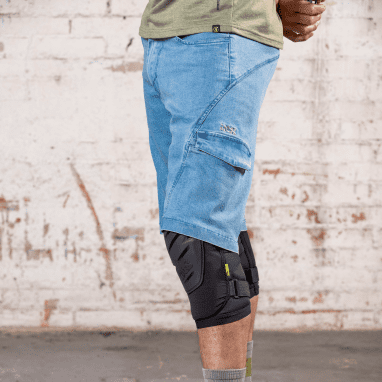 Carve Digger Organic Denim Shorts - Washed Blue
