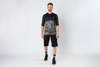 Carve 1.0 3/4 Jersey schwarz-graphit