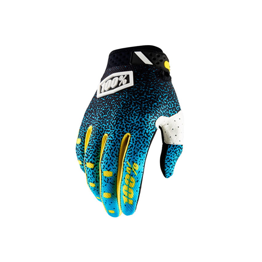 100% Handschuh Motorcross Ridefit Glove cyan/black, Handschuhe