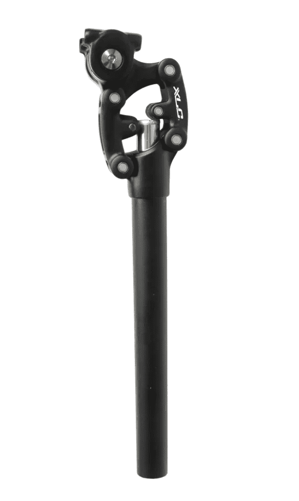Lay Back BMX Bike Seat Post - Steel Offset Seatpost For BMX Bicycles, 25.4mm X 350mm, Black